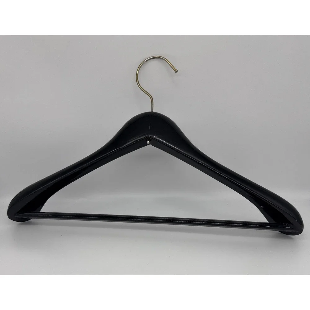Vintage Fitwell 1 C. Birnbaum Ltd Black Wood Suit Hanger Clothes Germany‎ Wide